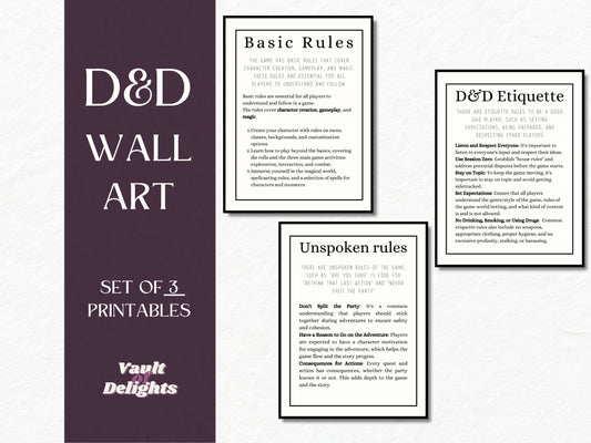 Basic Rules Wall Art