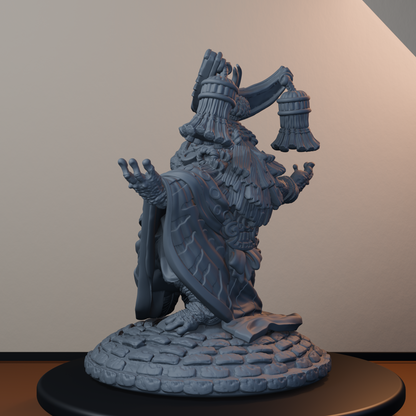 Acolytes of Ziskal Fantasy Miniatures - Acolyte of Ziskal Pose 03 - back left three-quarter view