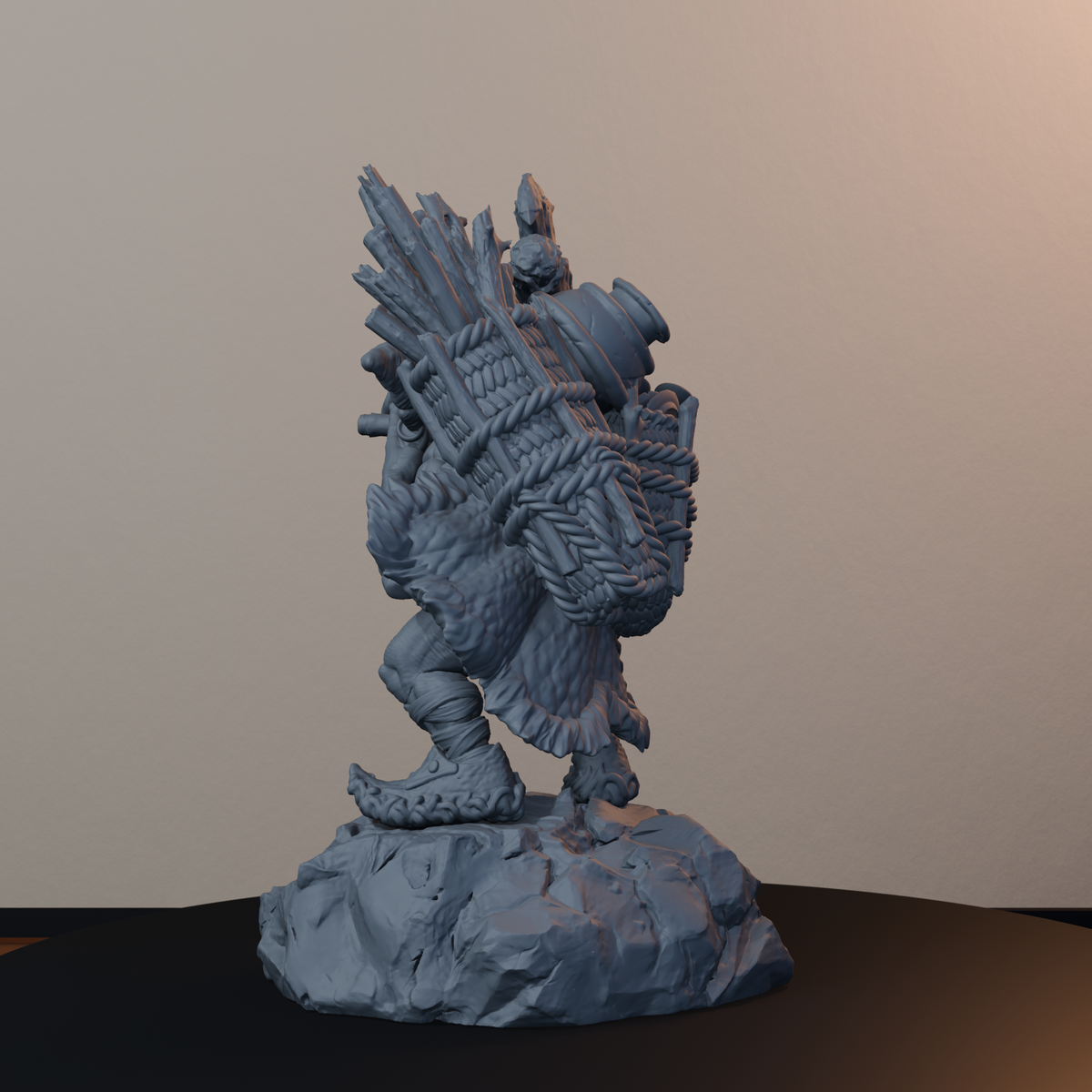 Goblins Fantasy Miniatures - Goblin Axe - back left three-quarter view