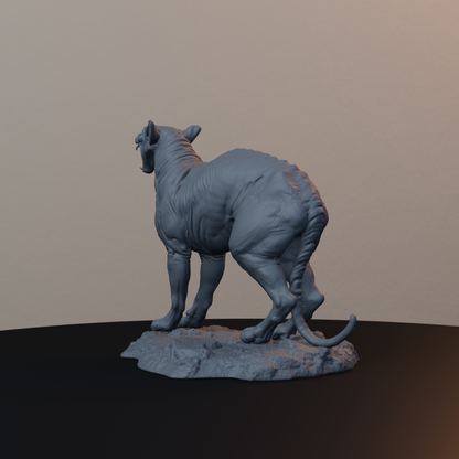Sphinx Cat Egyptian Fantasy Miniatures - Sphinx Cat - back left three-quarter view