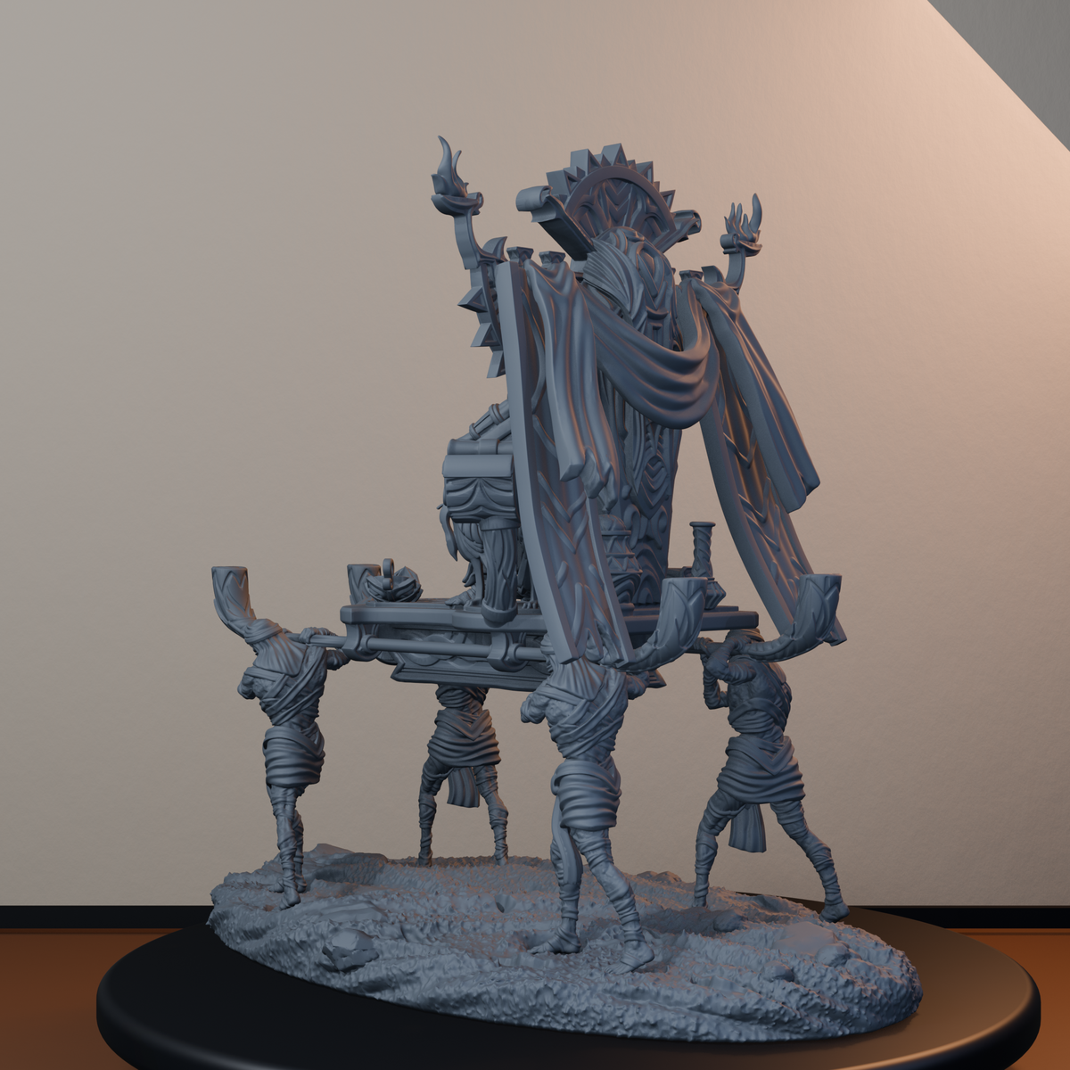Mummy Lord Egyptian Fantasy Miniatures - Mummy Lord - back left three-quarter view