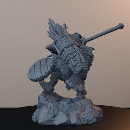 Goblins Fantasy Miniatures - Goblin Spear - back left three-quarter view