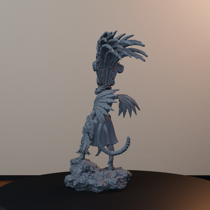 Agama Sundancers Fantasy Miniatures - Agama Sundancer Pose 02 - back left three-quarter view