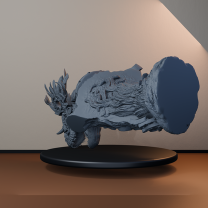 Blessed Claw of Ziskal Bust Fantasy Bust - Blessed Claw of Ziskal Bust - back left three-quarter view