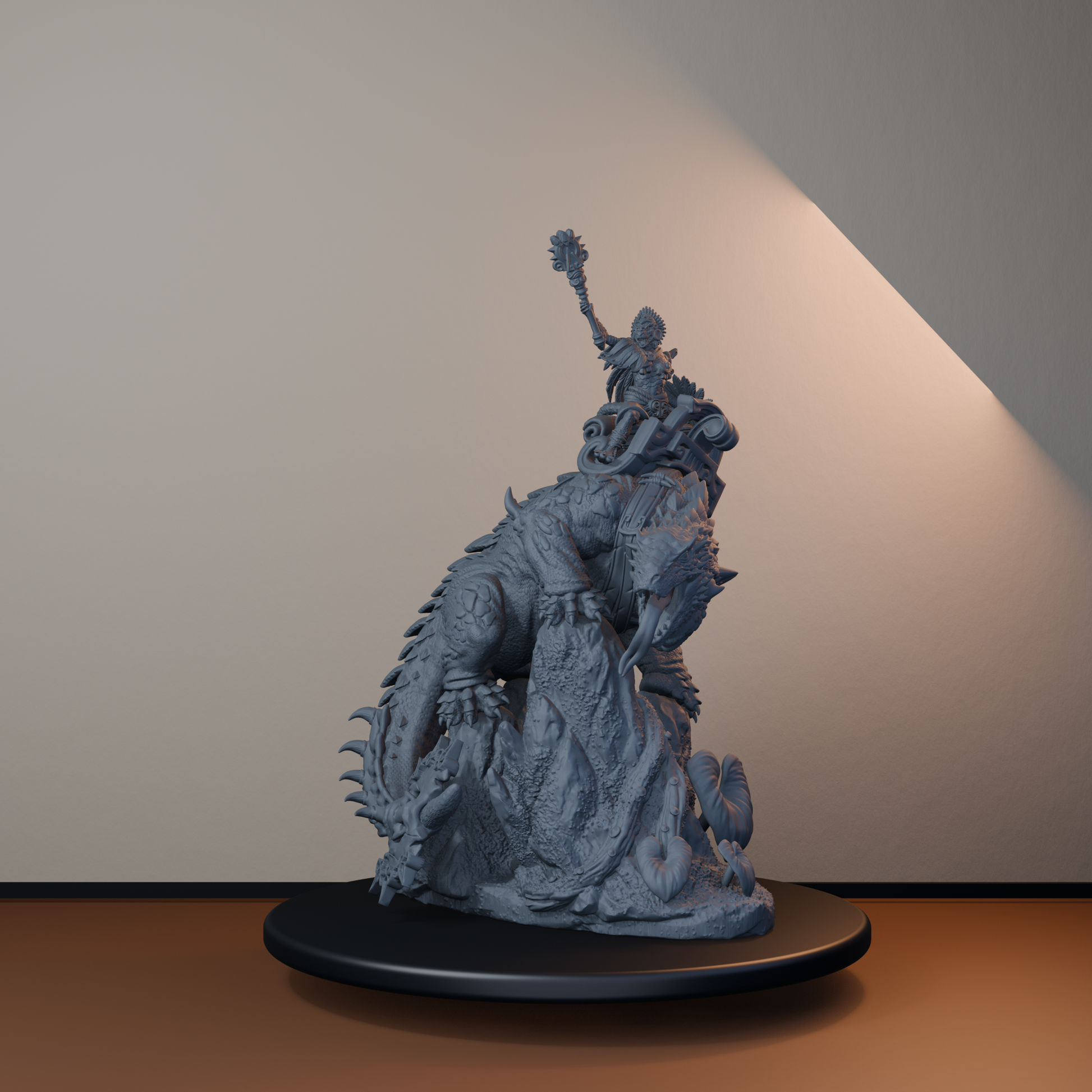 Mato Riders Fantasy Miniatures - Mato Rider Pose 03 - back left three-quarter view