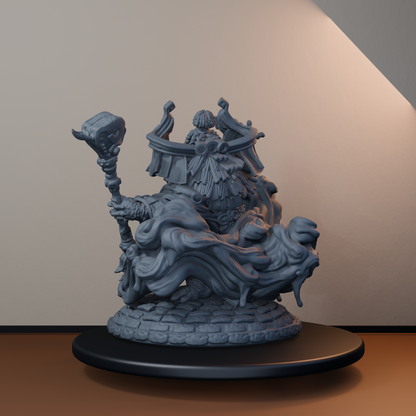 Acolytes of Ziskal Fantasy Miniatures - Acolyte of Ziskal Pose 02 - back left three-quarter view