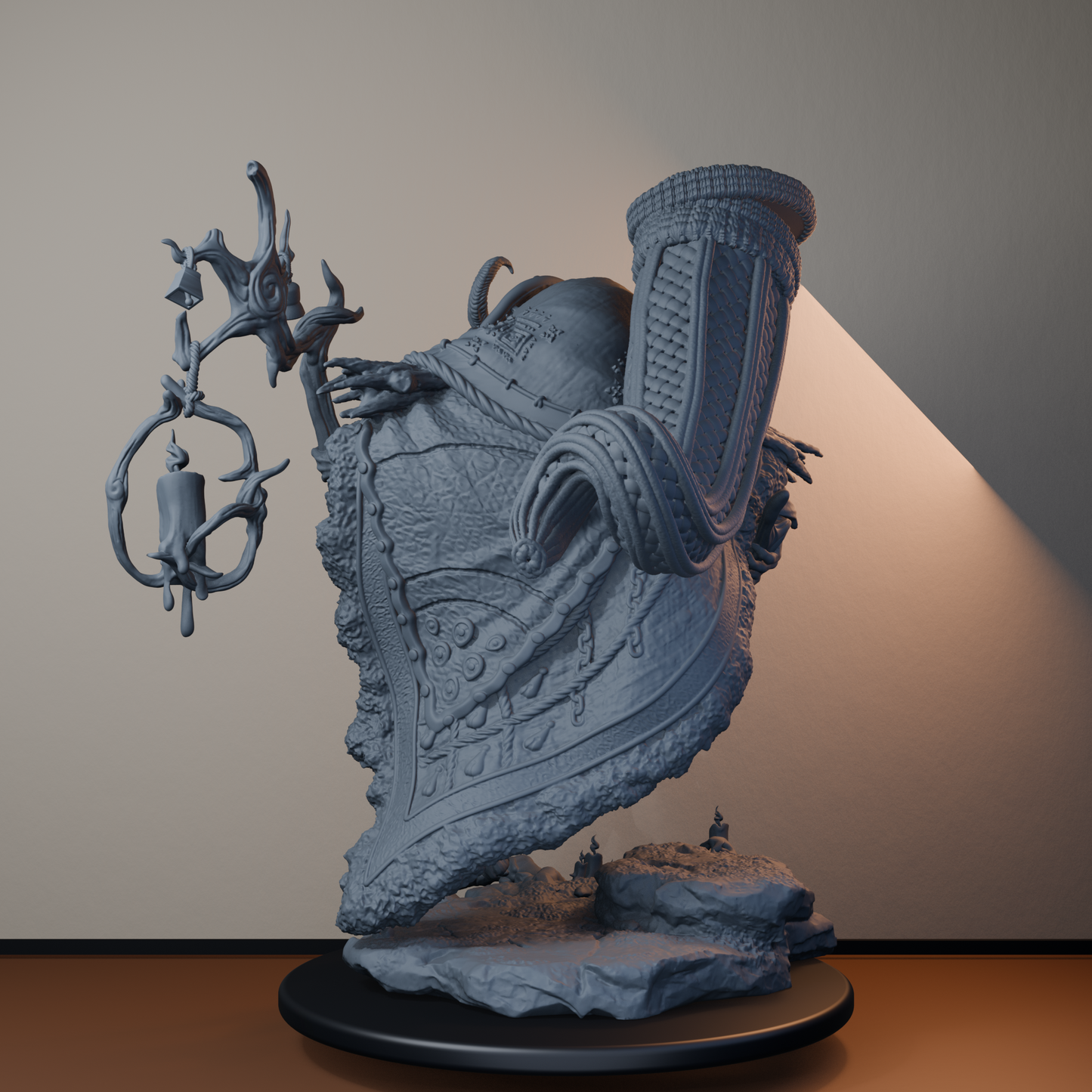 Krampus Fantasy Miniatures - Krampus Body 01 - back left three-quarter view