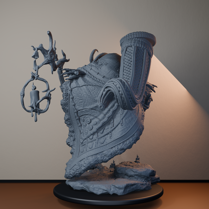Krampus Fantasy Miniatures - Krampus Body 01 - back left three-quarter view