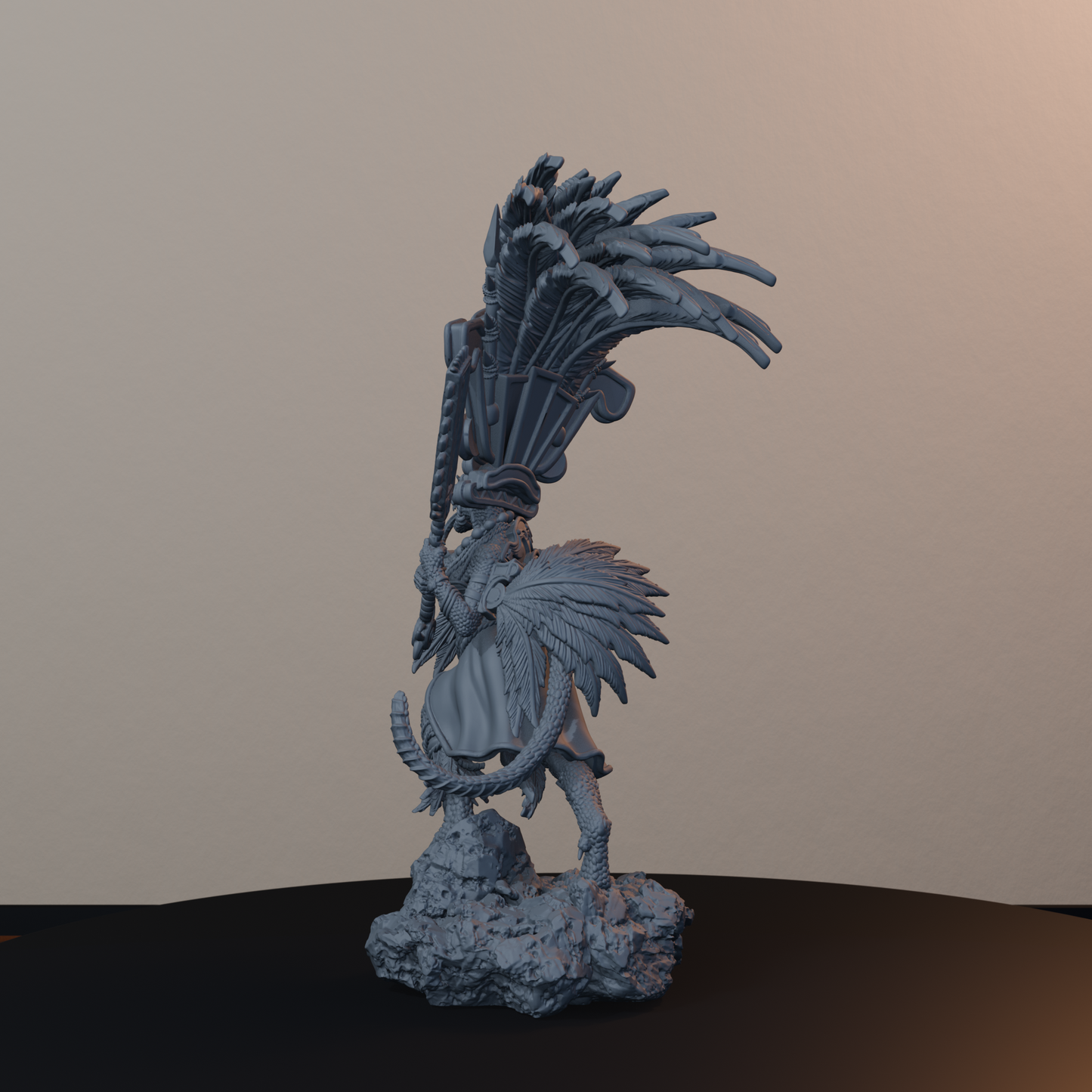 Agama Sundancers Fantasy Miniatures - Agama Sundancer Pose 03 - back left three-quarter view