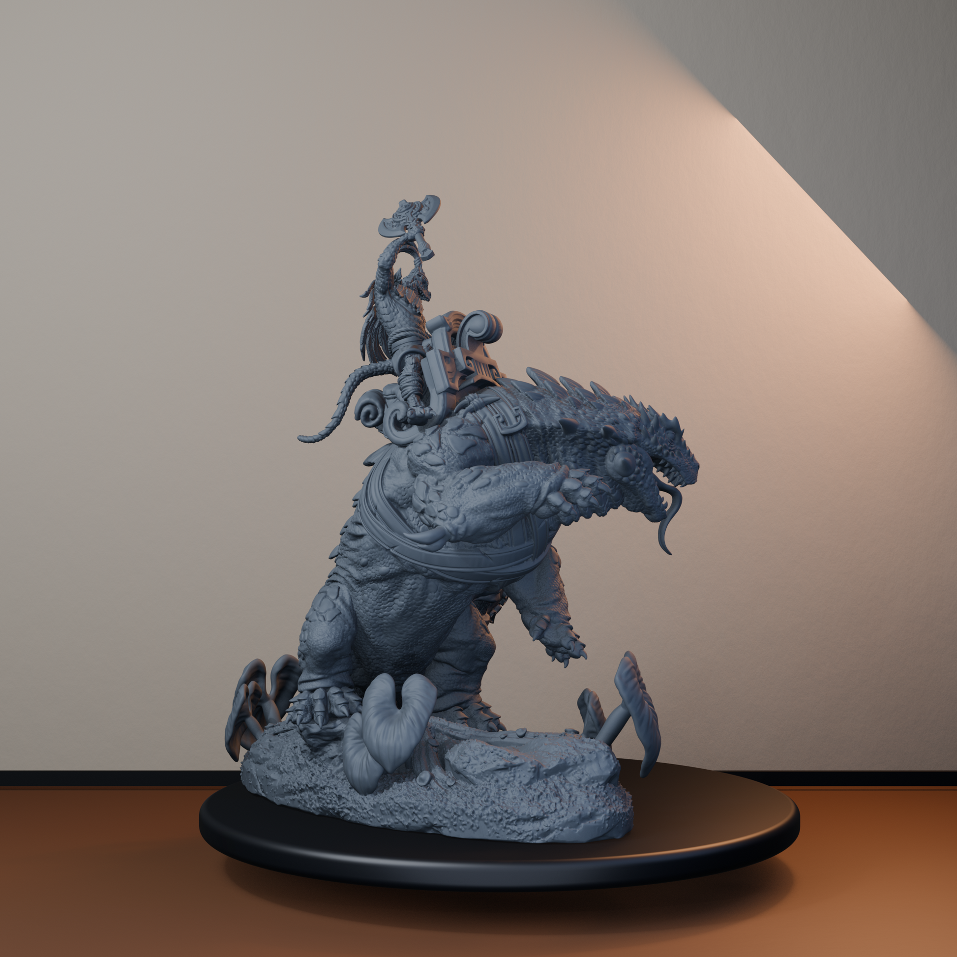 Mato Riders Fantasy Miniatures - Mato Rider Pose 04 - back left three-quarter view