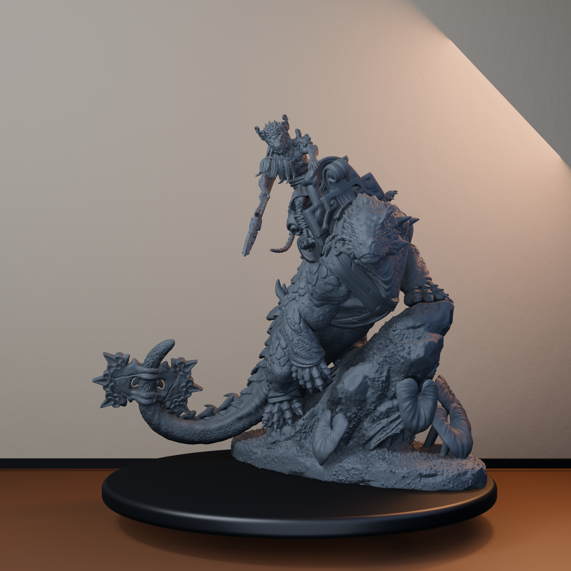 Mato Riders Fantasy Miniatures - Mato Rider Pose 02 - back left three-quarter view