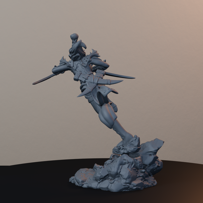 Yirda The silencer Orc Miniatures - Yirda - The Silencer - back left three-quarter view
