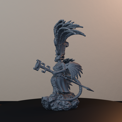 Agama Sundancers Fantasy Miniatures - Agama Sundancer Pose 01 - back left three-quarter view
