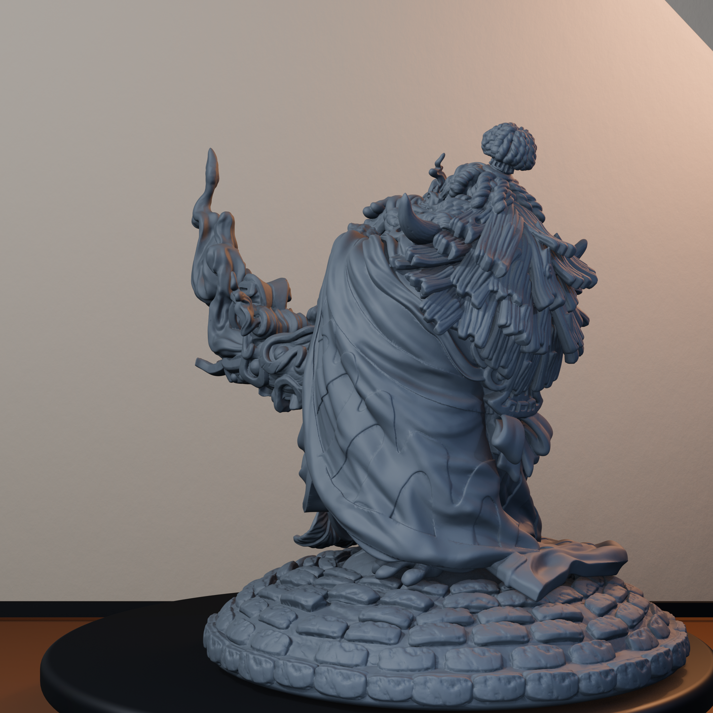 Acolytes of Ziskal Fantasy Miniatures - Acolyte of Ziskal Pose 01 - back left three-quarter view