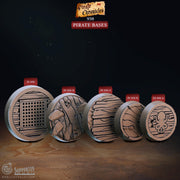 Pirate Cronicles Collection Bases Set - resin tabletop miniature front view