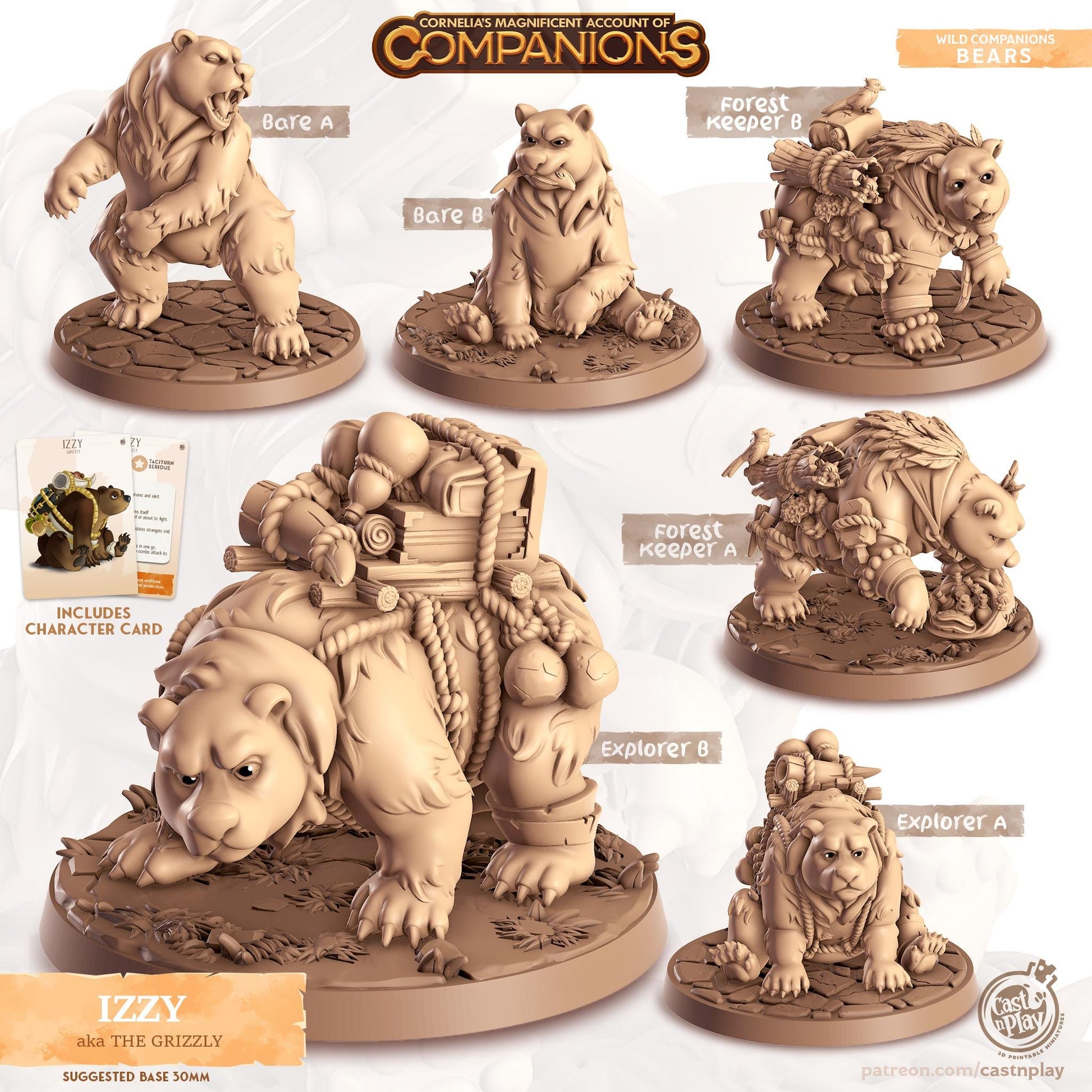 Grizzly Bear Animal Companion Miniature