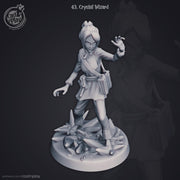 Human Wizard Miniature - resin tabletop miniature front view
