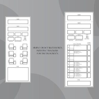 Fillable Initiative Tracker Cards - Alternate view 3