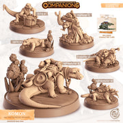 Komodo Dragon Lizard Animal Companion Miniature - resin tabletop miniature front view