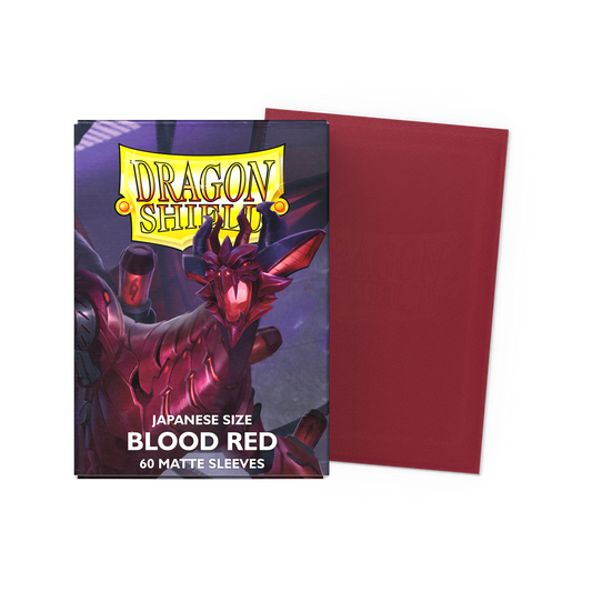 Dragon Shield Japanese Matte Sleeves - Blood Red - official product image