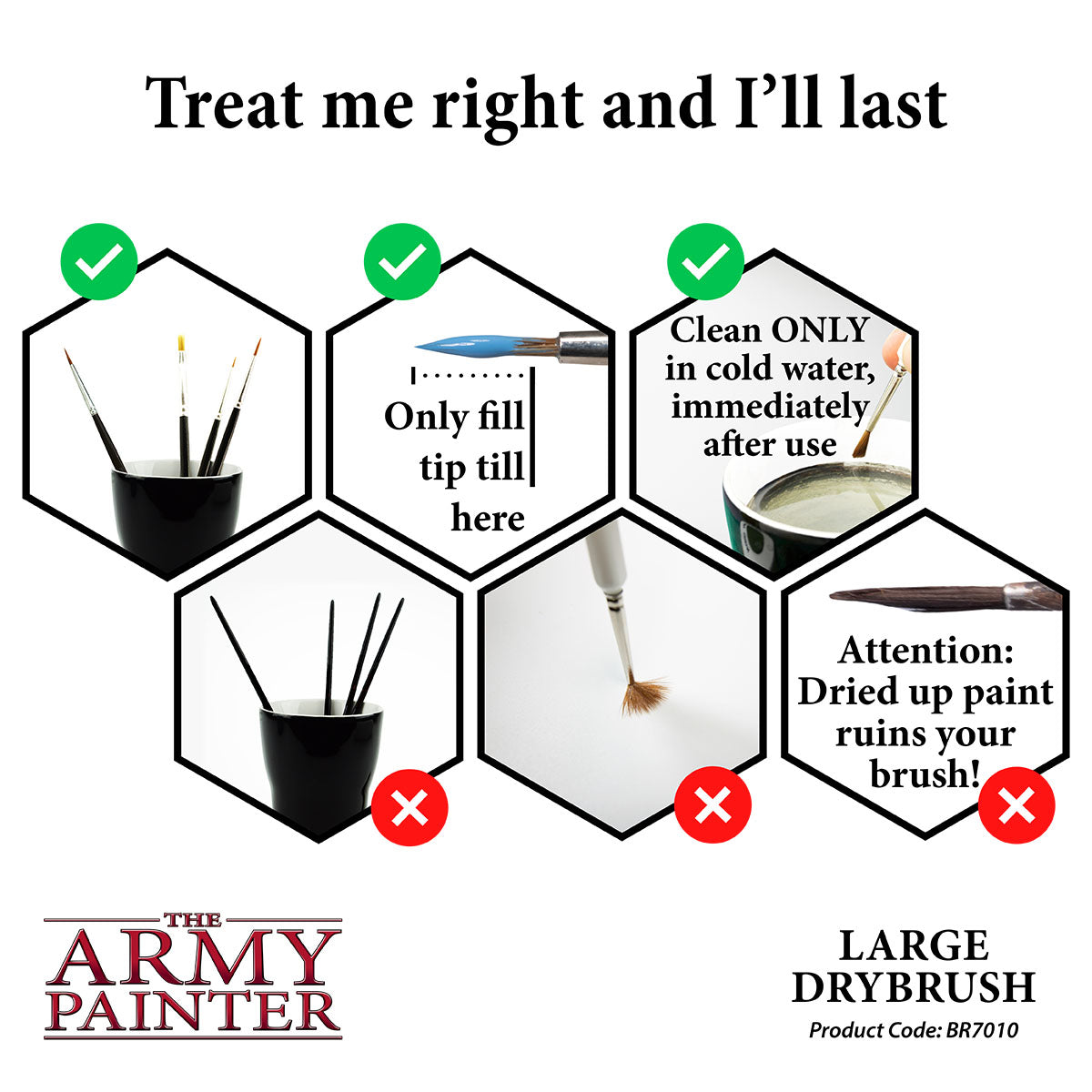 TAP - Wargamer Brush: Large Drybrush - official product image 5