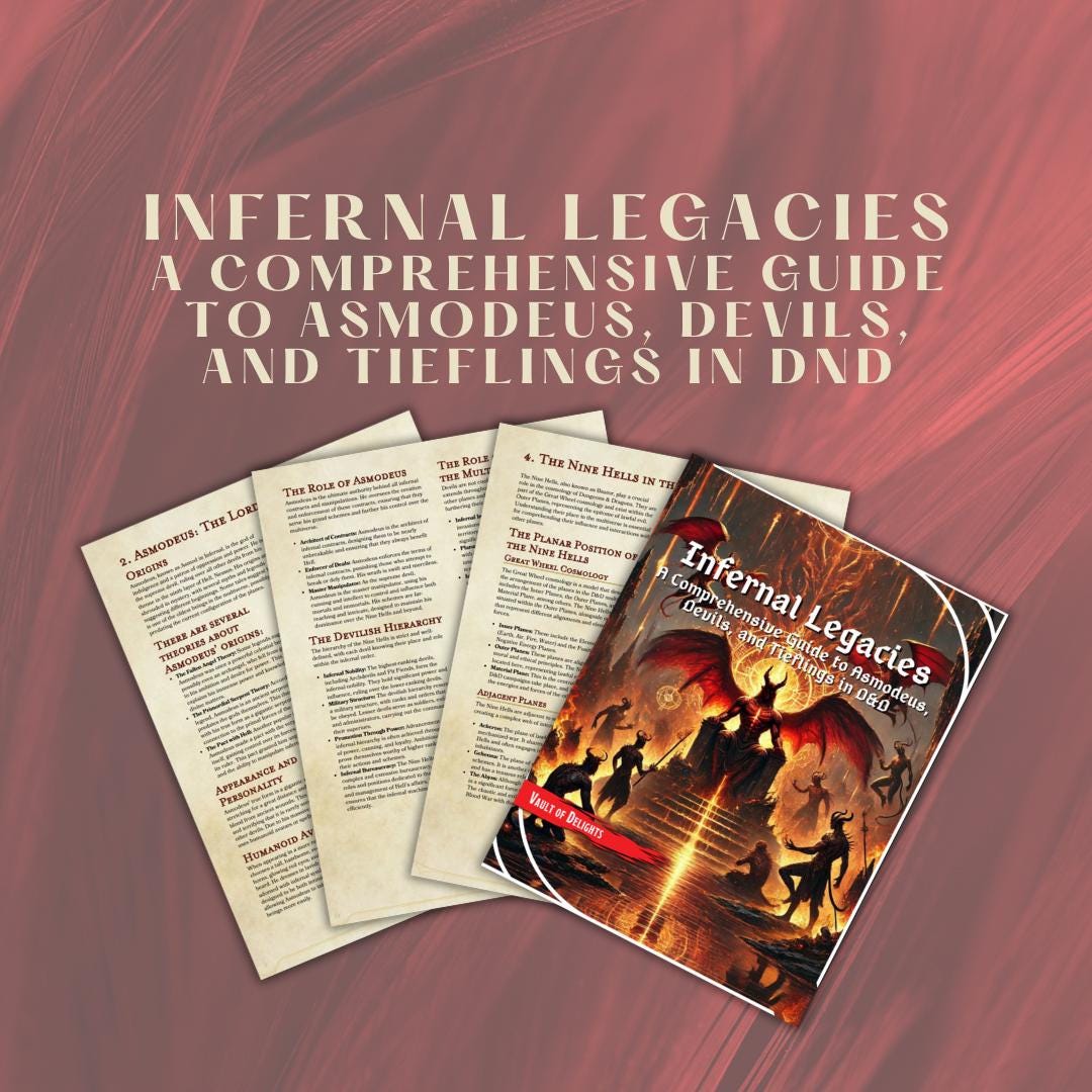 Infernal Legacies A Comprehensive Guide to Asmodeus, Devils, and Tieflings