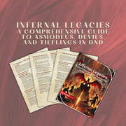 Infernal Legacies A Comprehensive Guide to Asmodeus, Devils, and Tieflings - digital download preview