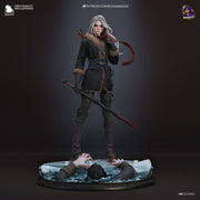 Ciri The Witcher Figure - resin tabletop miniature front view