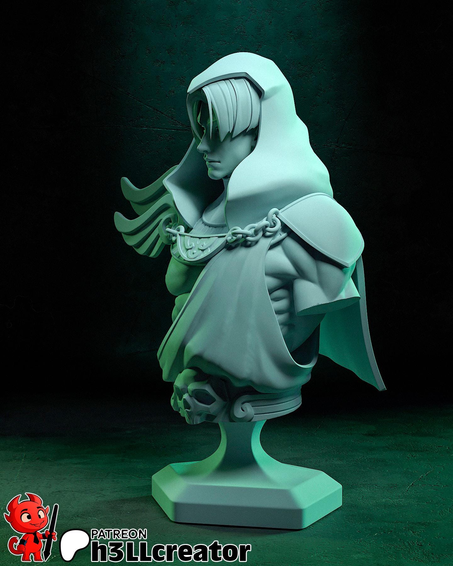Thanatos Bust - Hades - Alternate view 2