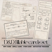 Fillable Cards Set - digital download preview