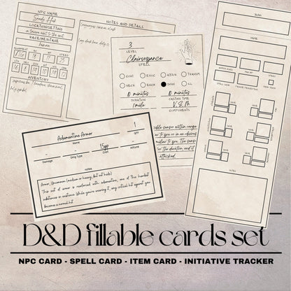 Fillable Cards Set