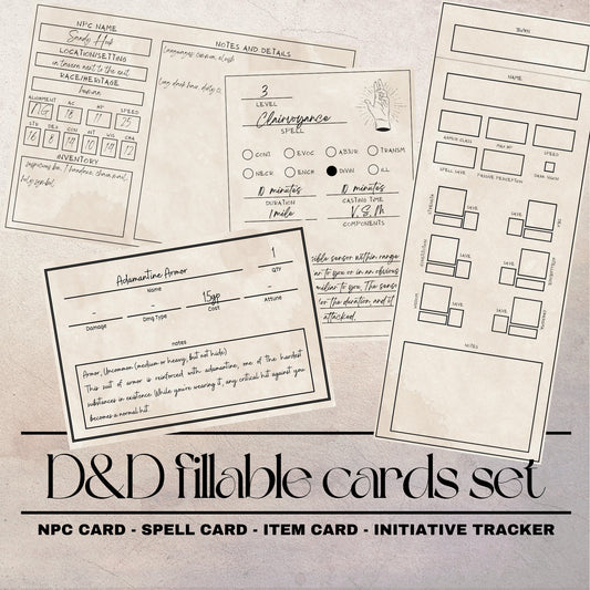 Fillable Cards Set