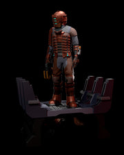 Isaac Clarke Dead Space Figure - resin tabletop miniature front view