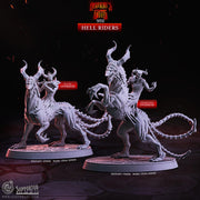 Demon Rider Miniature - resin tabletop miniature front view