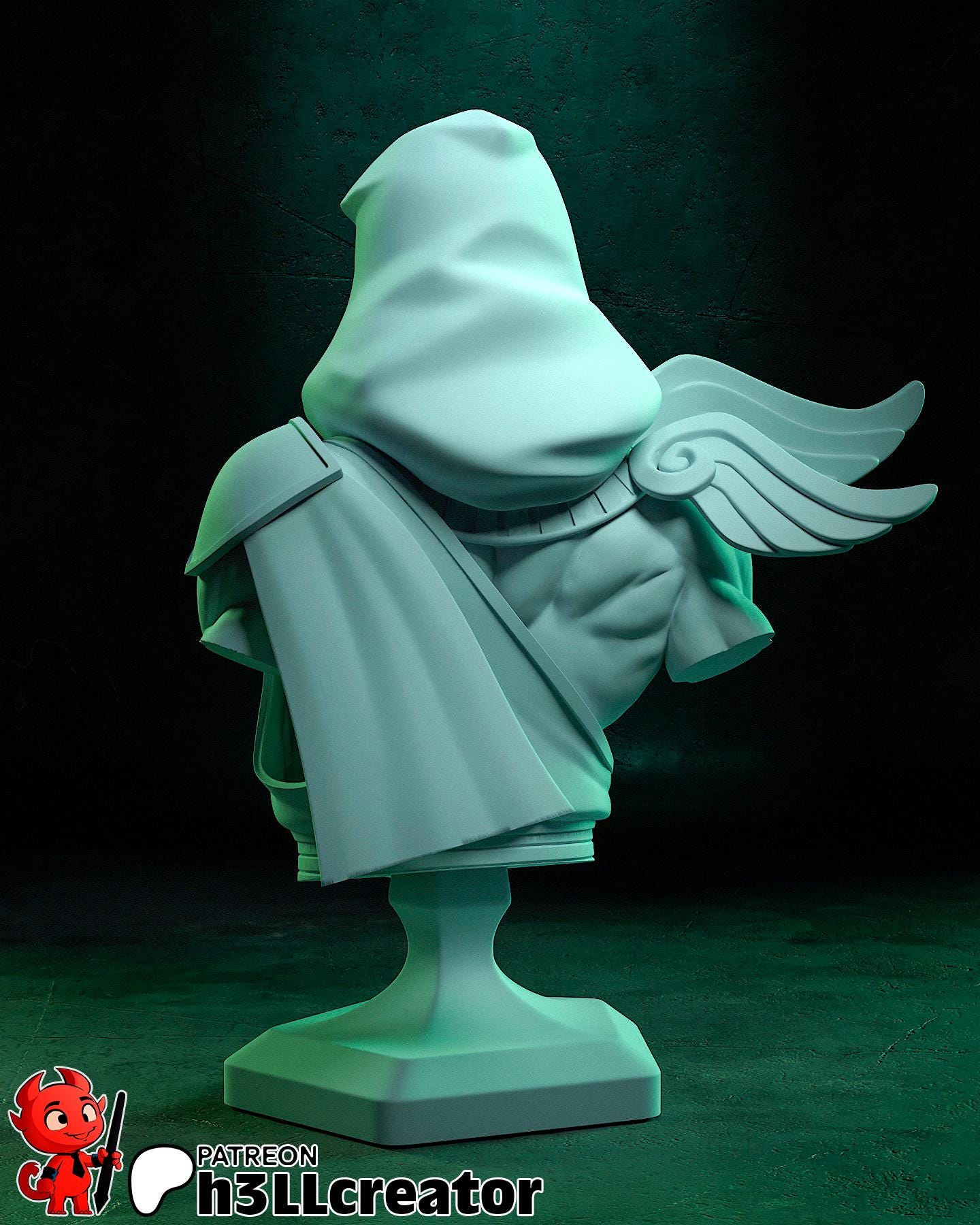 Thanatos Bust - Hades - Alternate view 3