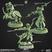 Elf Ranger Miniature - resin tabletop miniature front view