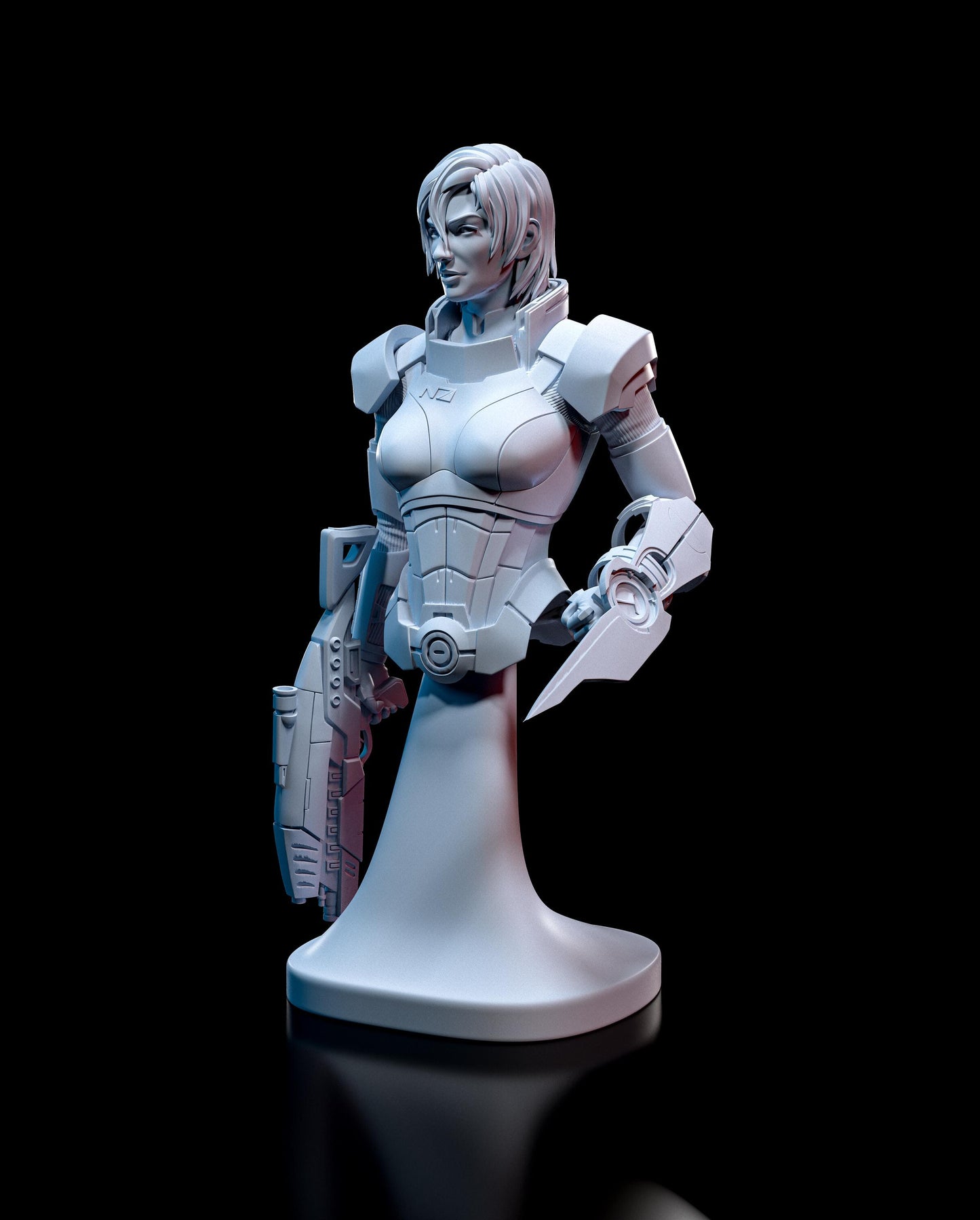 Commander Shepard female Bust - Mass Effect - Alternate view 3