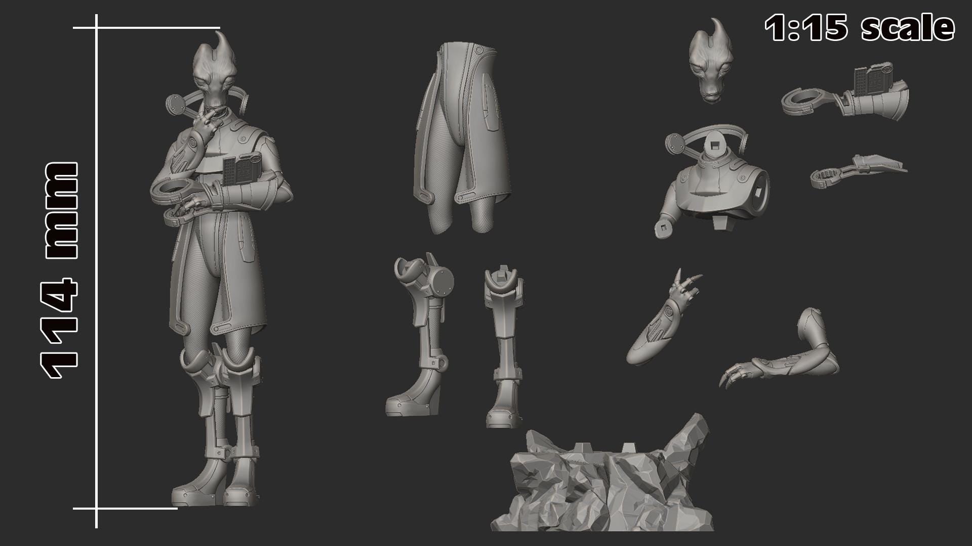Mordin Solus Figure - Mass Effect - Alternate view 2