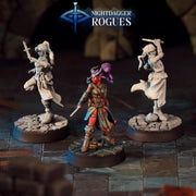 Tiefling Rogue Miniature - resin tabletop miniature front view