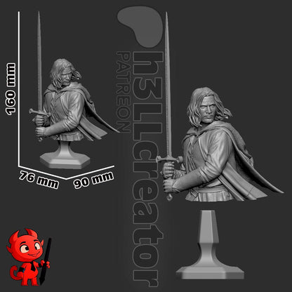 Aragorn Bust - The Lord of the Rings - Alternate view 4