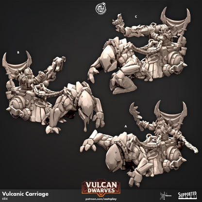 Dwarf Gunslinger on Chariot Miniature