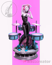 Gwen Stacy Spiderman Figure - resin tabletop miniature front view