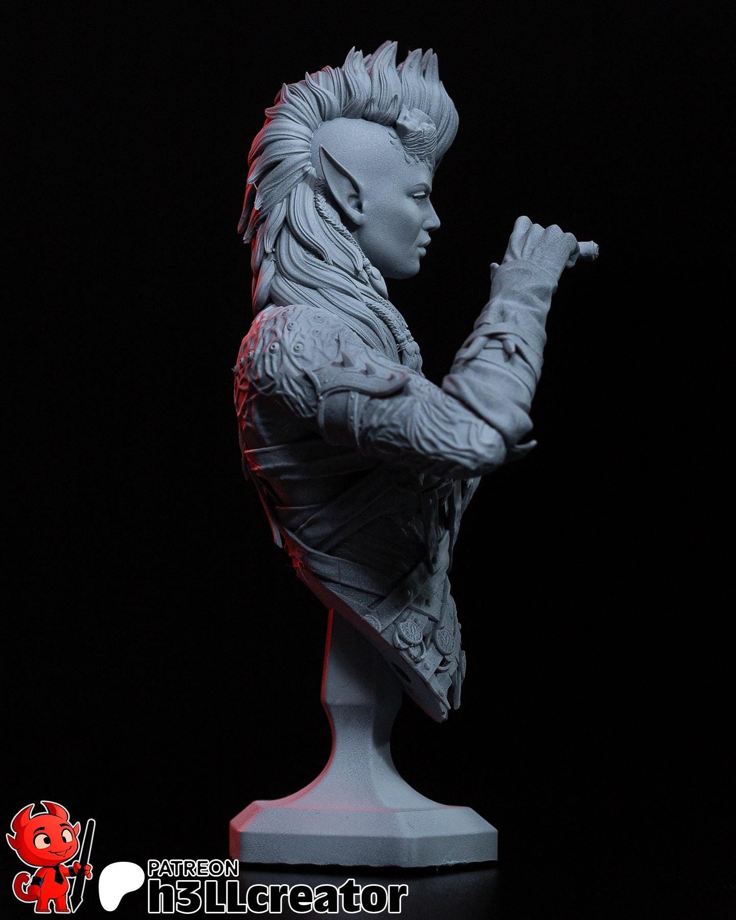 Karlach Bust Resin Miniature Figurine | BG3 | Baldurs Gate 3 | Game Character Gift for Him Her Birthday Gift Christmas Anime