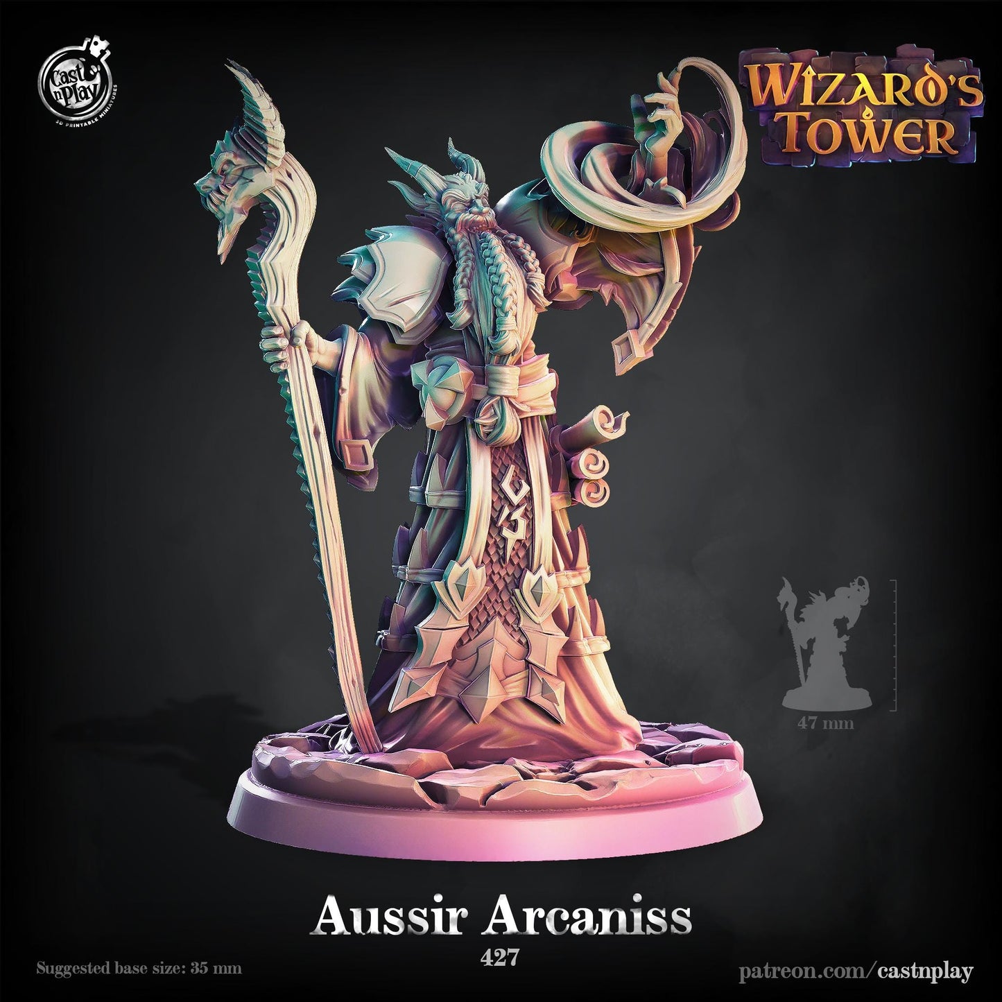 Tiefling Wizard Miniature