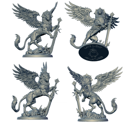 Sphinx miniature by Late Night Miniatures - alternate view
