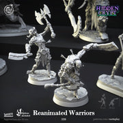 Undead Warrior Miniature - resin tabletop miniature front view