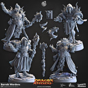 Dragonborn Warlock Miniature - resin tabletop miniature front view