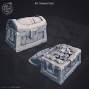 Treasure Chest Scatter Terrain - resin tabletop miniature front view