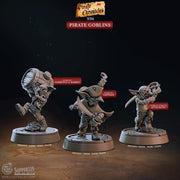 Goblin Pirate Miniature - resin tabletop miniature front view