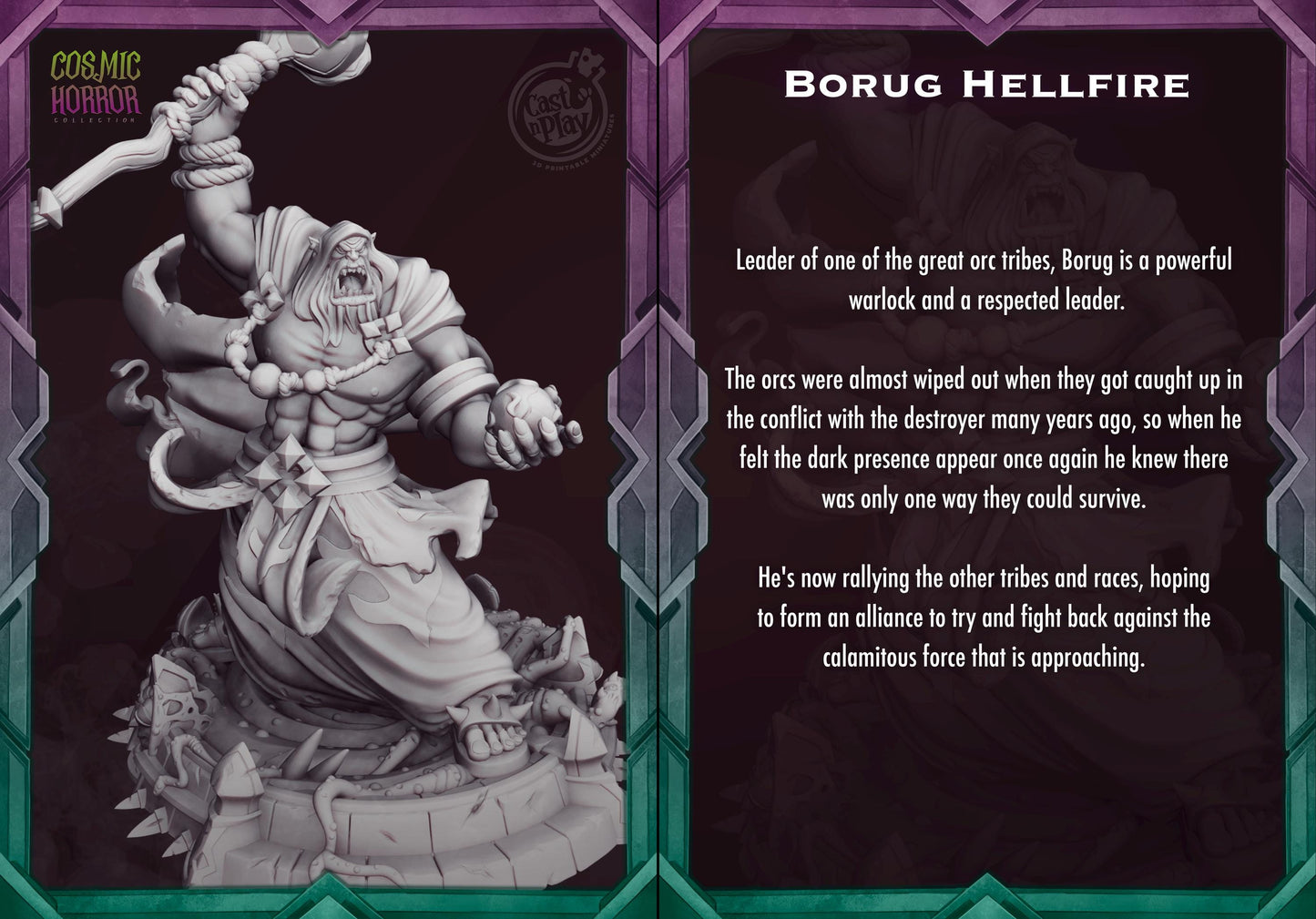 Orc Warlock Miniature - Alternate view 3